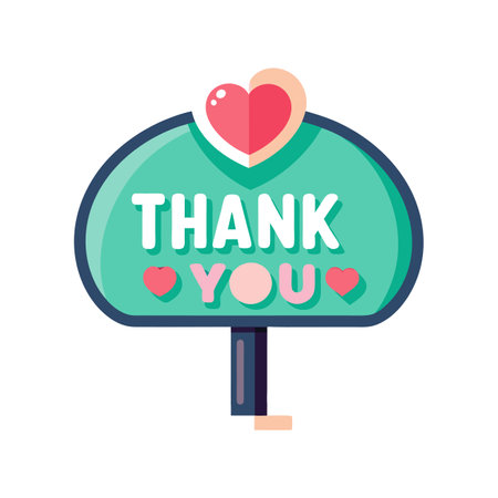 Thank you placard typography vector illustrationのイラスト素材