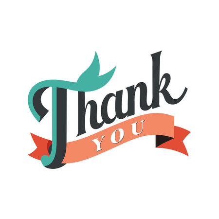 Thank you placard typography vector illustrationのイラスト素材
