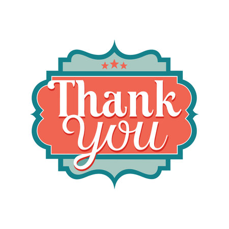 Thank you placard typography vector illustrationのイラスト素材