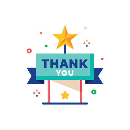 Thank you placard typography vector illustrationのイラスト素材