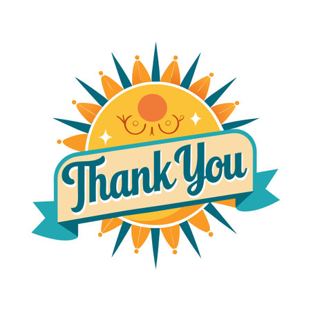Thank you placard typography vector illustrationのイラスト素材