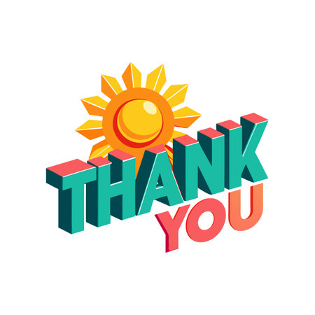 Thank you placard typography vector illustrationのイラスト素材