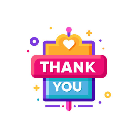 Thank you placard typography vector illustrationのイラスト素材