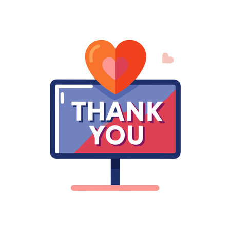 Thank you placard typography vector illustrationのイラスト素材