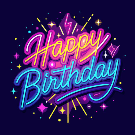 Happy Birthday Greeting typography vector illustrationのイラスト素材