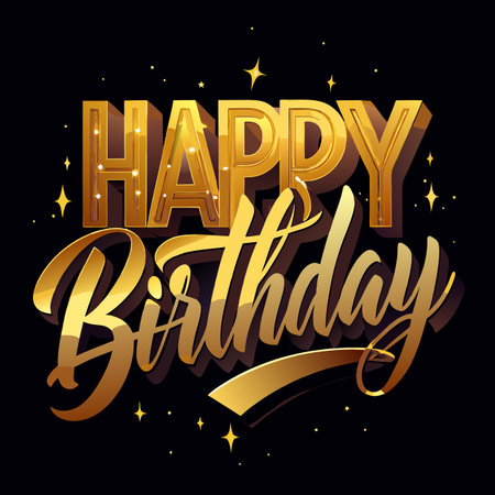 Happy Birthday Greeting typography vector illustrationのイラスト素材