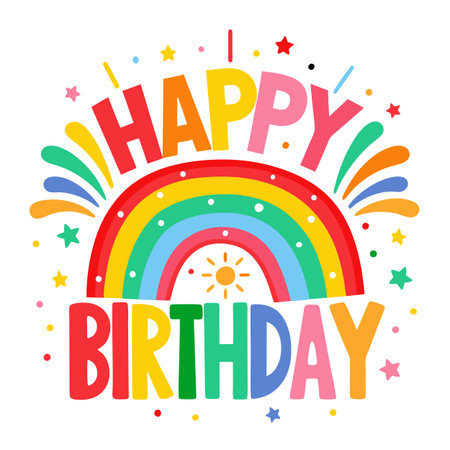 Happy Birthday Greeting typography vector illustrationのイラスト素材