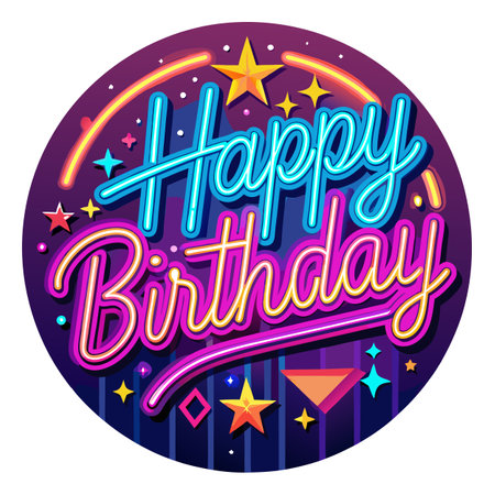 Happy Birthday Greeting typography vector illustrationのイラスト素材