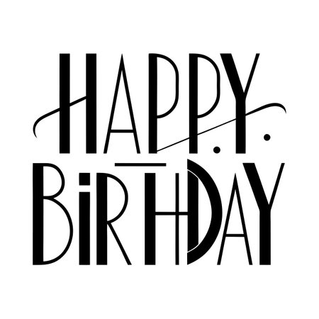 Happy Birthday Greeting typography vector illustrationのイラスト素材