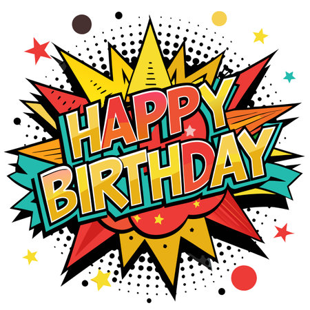 Happy Birthday Greeting typography vector illustrationのイラスト素材