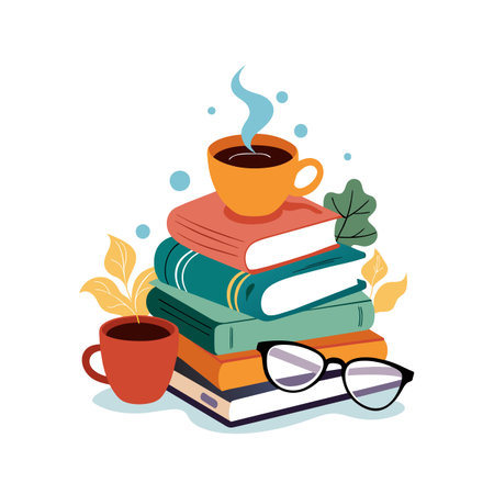 Book stack  Vector Illustration conceptのイラスト素材