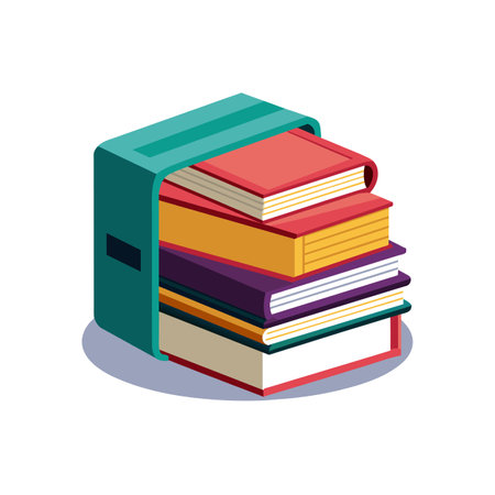 Book stack  Vector Illustration conceptのイラスト素材