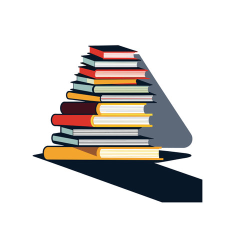 Book stack  Vector Illustration conceptのイラスト素材