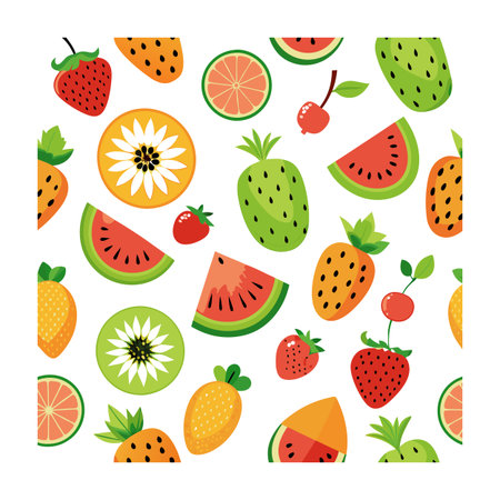 Realistic Fruits  Vector Illustration  Concepts
