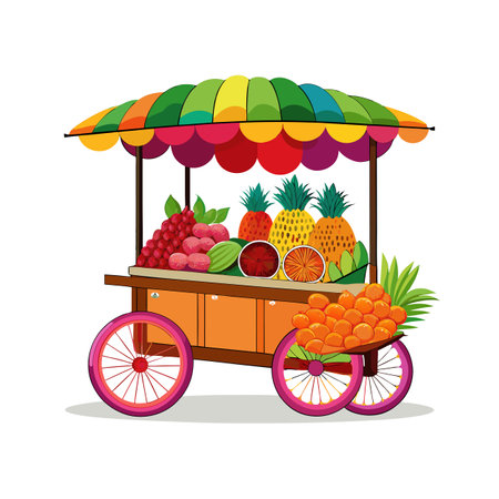 Realistic Fruits  Vector Illustration  Conceptsのイラスト素材