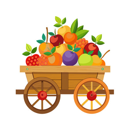 Realistic Fruits  Vector Illustration  Conceptsのイラスト素材