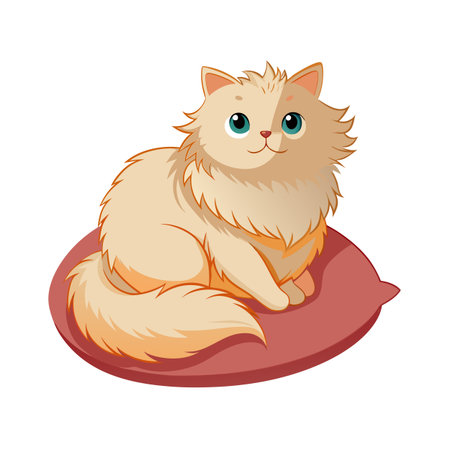 Realistic Pet Cat , Dog Vector Illustration Conceptsのイラスト素材