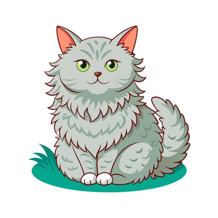 Realistic Pet Cat , Dog Vector Illustration Conceptsのイラスト素材