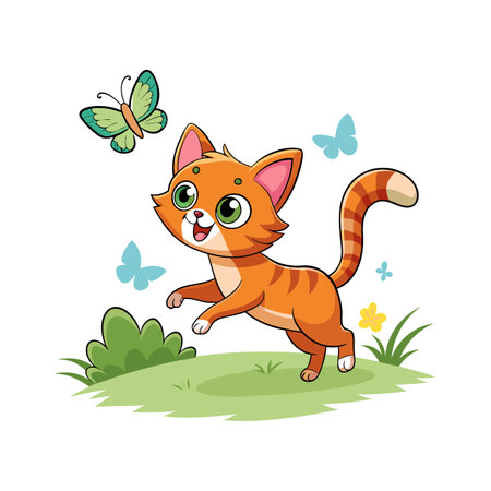 Realistic Pet Cat , Dog Vector Illustration Conceptsのイラスト素材