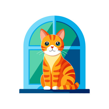 Realistic Pet Cat , Dog Vector Illustration Conceptsのイラスト素材