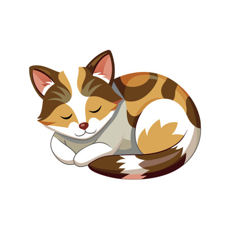Realistic Pet Cat , Dog Vector Illustration Conceptsのイラスト素材
