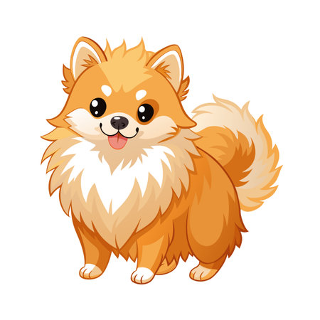 Realistic Pet Cat , Dog Vector Illustration Conceptsのイラスト素材