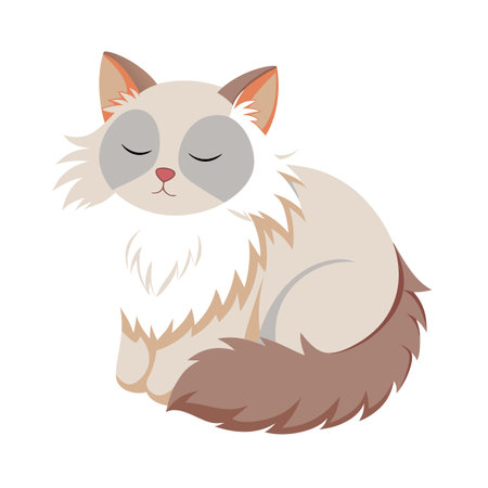 Realistic Pet Cat , Dog Vector Illustration Conceptsのイラスト素材