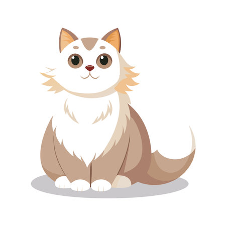 Realistic Pet Cat , Dog Vector Illustration Conceptsのイラスト素材