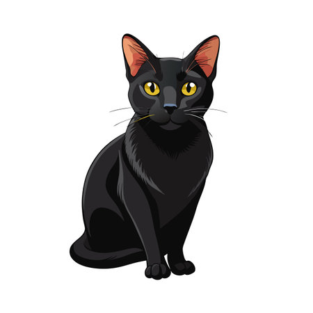 Realistic Vector Illustration of Popular Pet Catのイラスト素材