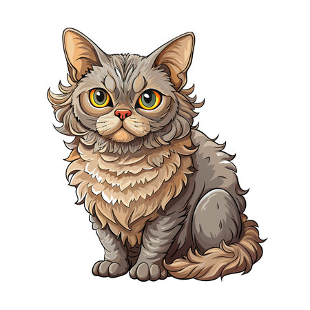Realistic Vector Illustration of Popular Pet Catのイラスト素材