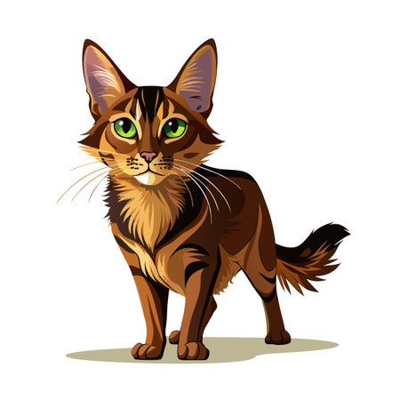 Realistic Vector Illustration of Popular Pet Catのイラスト素材