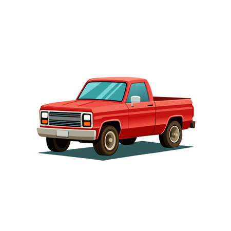 Vector illustration of a realistic truckのイラスト素材