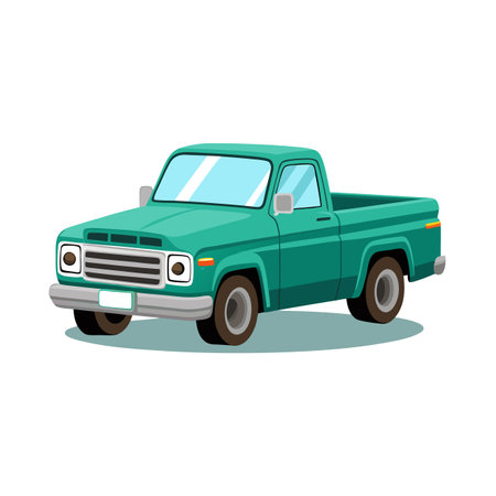 Vector illustration of a realistic truckのイラスト素材
