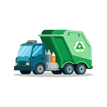 Vector illustration of a realistic truckのイラスト素材