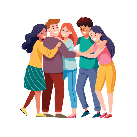 Friends Special, Love and Emotional Moment Vector Illustration Concept for Friendship Day.のイラスト素材
