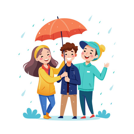 Friends Special, Love and Emotional Moment Vector Illustration Concept for Friendship Day.のイラスト素材