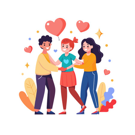 Friends Special, Love and Emotional Moment Vector Illustration Concept for Friendship Day.のイラスト素材