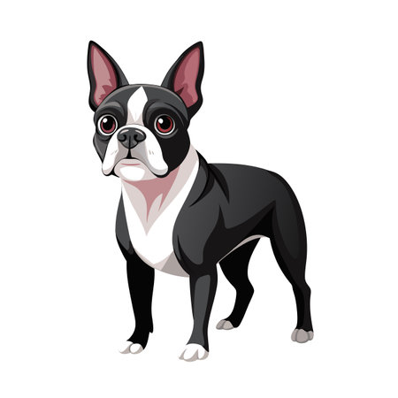 Realistic Vector Illustration of Cute Dogsのイラスト素材