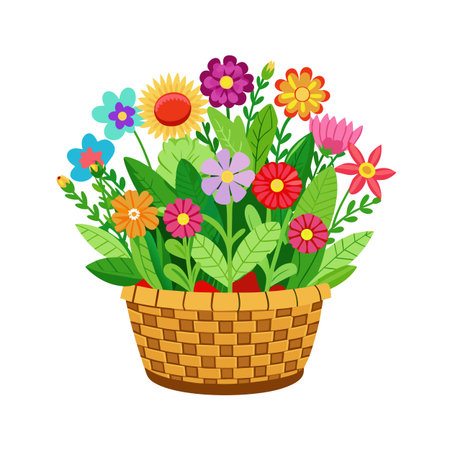 Flowerpot Houseplant Vector Illustrationのイラスト素材