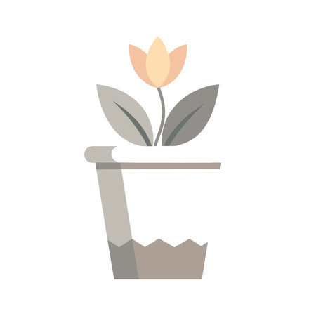 Flowerpot Houseplant Vector Illustrationのイラスト素材