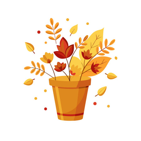 Flowerpot Houseplant Vector Illustrationのイラスト素材