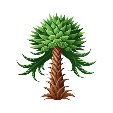 Beautiful Single Big Tree Vector Illustrationのイラスト素材