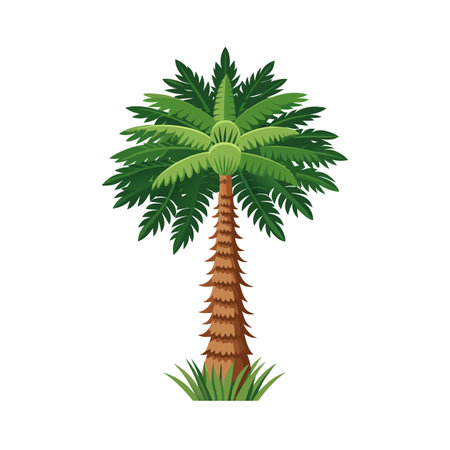 Beautiful Single Big Tree Vector Illustrationのイラスト素材