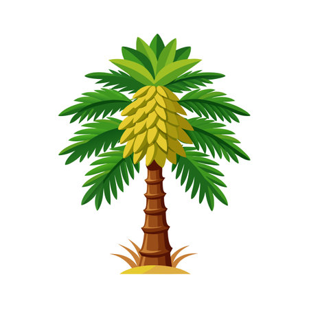 Beautiful Single Big Tree Vector Illustrationのイラスト素材