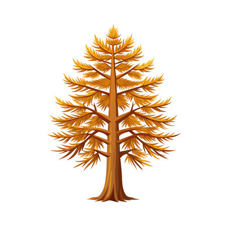 Beautiful Single Big Tree Vector Illustrationのイラスト素材