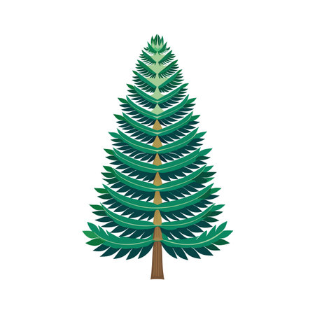 Beautiful Single Big Tree Vector Illustrationのイラスト素材
