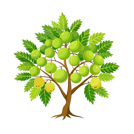Beautiful Single Big Tree Vector Illustrationのイラスト素材