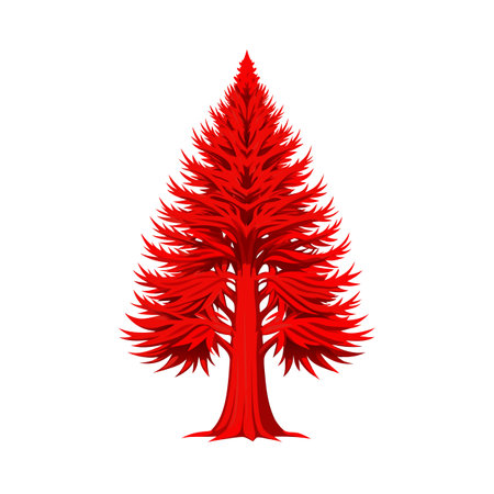 Beautiful Single Big Tree Vector Illustrationのイラスト素材