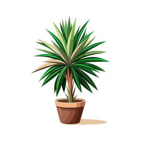 Beautiful Houseplant Vector Illustration Conceptのイラスト素材