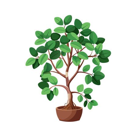 Beautiful Houseplant Vector Illustration Conceptのイラスト素材